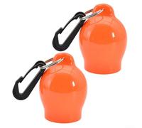 2 bocchini in PVC con clip resistente e caratteristiche igieniche per ogni attrezzatura subacquea (arancione)