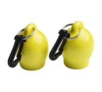 2 bocchini in PVC con clip resistente e caratteristiche igieniche per ogni attrezzatura subacquea (giallo)