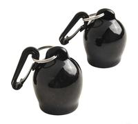2 bocchini in PVC con clip resistente e caratteristiche igieniche per ogni attrezzatura subacquea (nero)