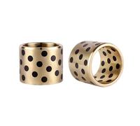 2 boccole in ottone e grafite tipo JDB, cuscinetto a manicotto autolubrificante, diametro interno 12 mm, diametro esterno 14/15 mm, altezza 8-40 mm,Nero rame,12x15x25mm