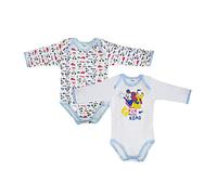 2 Body Americano Neonato/a Manica Lunga in Cotone Caldo Minnie e Mickey Disney (12 Mesi, wf2003)