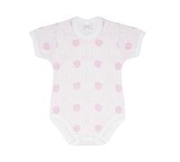 2 Body Neonato Neonata Mezza Manica Fantasia Ellepi in Caldo Cotone Interlock