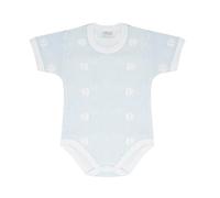 2 Body Neonato Neonata Mezza Manica Fantasia Ellepi in Caldo Cotone Interlock
