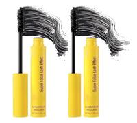 2 bolle, mascara per ciglia da 10 ml, mascara per allungare, mascara resistente all'acqua, a lunga durata, per arricciature naturali a lunga durata, mascara volume