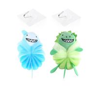 2 Bombe Da Bagno, 2 Ganci No-Punch, Luffa Da Bagno Creativa, Interessanti Bombe Da Bagno Per Bambini, Rete In Schiuma, Accessori Da Bagno