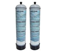 2 Bombole CO2 monouso 600gr. per acquari con attacco M10x1