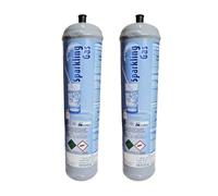 2 bombole CO2 monouso da 600 gr. e290 per acqua frizzante