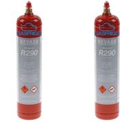 2 BOMBOLE GAS REFRIGERANTE R290 PROPANO 370 GR. FRIGO FRIGORIFERO FREEZER