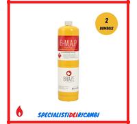 2 Bombole usa e getta monouso B-MAP per cannello saldobrasatura fino a 3100°