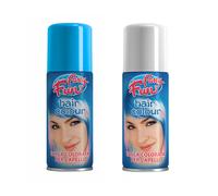 2 bombolette Spray per capelli da 100 ml per Scudetto Napoli Azzurro e Bianco