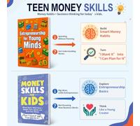 2-Book Money Skills and Entrepreneurship Set for Young Minds: Budgeting, Saving, Spending, Goal Setting, Business Basics, Creative Thinking, Financial Literacy and Smart Money Habits