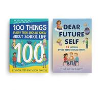 2-Book Set for Teens - 100 Things Every Teen Should Know About School Life + Dear Future Self | School Success, Goal Setting, Confidence, Resilience, Self-Reflection & Personal Growth for Teens