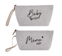 2 Borsa Parto Ospedale Mamma, Realizzate in Pile con Cerniera, Sacchetti Cambio Neonato Ospedale, Regalo per Borsa Ospedale Parto Baby Shower per Neomamme