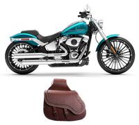 2 Borse bisacce valigie laterali pelle cuoio moto HD Harley Davidson Breakout