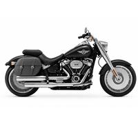 2 Borse moto valigie Bisacce laterali pelle cuoio HD HARLEY DAVIDSON Fat Boy 114