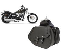 2 Borse moto valigie laterali pelle HARLEY DAVIDSON Dyna Wide Glide 1584 1690