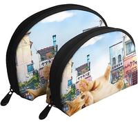 2 borse per cosmetici Cat Anime Giappone Borsa per trucco da viaggio Borsetta da donna da toilette