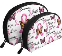 2 borse per cosmetici Faith Nastri rosa Farfalla Borsa da viaggio per trucco Borsetta da donna da toilette