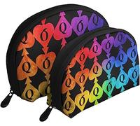 2 borse per cosmetici Queen Of Spades Poker Borsa da viaggio per trucco Borsetta da donna da toilette