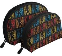 2 borse per cosmetici retrò Bigf Oot Believe borsa per trucco da viaggio vintage borsetta da donna da toilette