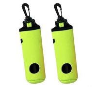 2 borse per il trasporto delle palline da golf con supporto per tee e clip, materiale in neoprene per palline da golf conservate saldamente su borsa, carrello o passante per cintura (verde