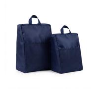 2 borse per scarpe da viaggio, M & L; borsa per scarpe all'aperto con tasca in rete, Blu navy, 2Pcs(M+L), Leggero