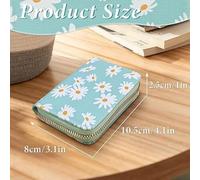 2 Borse Portaoggetti Con Stampa Margherita, Clip Per Carte Di Credito Da Donna, Borsa Portaoggetti Con Clip Per Carte Multifunzione, Moneta Alla Moda, Comoda Borsa Da Viaggio