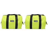 (2) Borse RYOBI Green a bocca larga pieghevoli originali OEM con cerniera singola