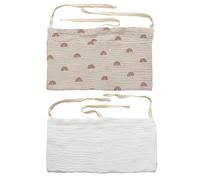 2 Borse sospese, Passeggino Borse sospese, Borse per giocattoli appesi, Borse per giocattoli regolabili (bianco+grigio)