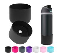 2 bottiglie d'acqua in silicone per Owala 14/473,6 g, 680,4 g, 907,2 g, 1134 g, custodia protettiva antiscivolo per bottiglie d'acqua FreeSip, Twist e Flip (colore: nero, 680 g)