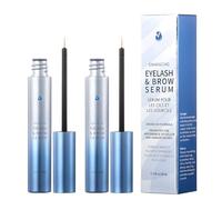 2 bottiglie di siero per ciglia, siero per ciglia, senza ormoni, delicato e non irritante, allunga e compatta, idrata e ripara le ciglia danneggiate