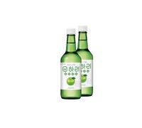 2 Bottiglie di Soju Coreano Chum Churum alla Mela 350ml(12% Vol.)