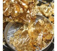 2 Bottle Gold Leaf Flakes Multifunction Foil for Cake Decoration