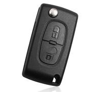 2-Bottoni Guscio Chiave Auto CE0536, Custodia Chiave Ricambio, Cover Telecomando, Telecomando Custodia Chiave, Cover Guscio Chiave Compatibile con Partner Citroen C2 C3 C4 C5 C6 C8 Peugeot 207 307 308