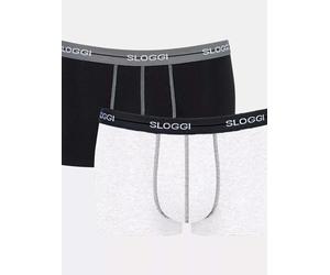 2 Boxer Sloggi Start Hipster con cuciture a contrasto in Cotone Elasticizzato
