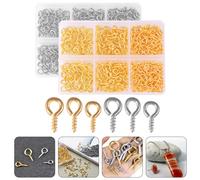 2 Boxes Sturdy Hooks Eye Occhielli A Vite Piccoli Ganci Metallici
