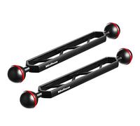 2 bracci di estensione a doppia sfera in lega di alluminio da 20,3 cm, attacco testa a sfera da 1", sistema di braccio CNC subacqueo per strobo, lampada video, fotocamera subacquea