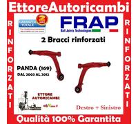 2 BRACCI OSCILLANTI INFERIORI FRAP FIAT PANDA (169) 2003>2012 TRAPEZI RINFORZATI