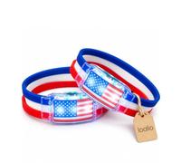 2 braccialetti con bandiera nazionale illuminati a LED, si illuminano al buio braccialetti 2026 bomboniere per feste di calcio attivati dal suono sfuso accessori per concerti rave, forniture per