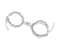 2 braccialetti coordinati personalizzati per coppie, braccialetti per lui e per lei, braccialetti coordinati a forma di cuore, per uomini e donne, braccialetti dell'amicizia, braccialetti per promesse