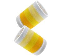 2 braccialetti sportivi per il sudore, assorbenti, per fitness, corsa, yoga, corsa, tennis, basket, fitness (giallo sfumato)