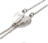 2 bracciali argento 925 da spezzare cuore lucchetto chiave volti scritte LOVE