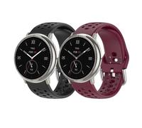 2 bracciali compatibili con Amazfit Active 2, cinturino di ricambio in silicone, impermeabile, traspirante, morbido, sportivo, per Amazfit Active 2, bracciale da donna e uomo, Eine Grösse, Silicone, 0