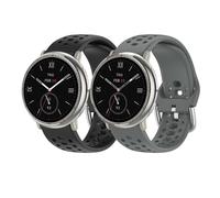 2 bracciali compatibili con Amazfit Active 2, cinturino di ricambio in silicone, impermeabile, traspirante, morbido, sportivo, per Amazfit Active 2, bracciale da donna e uomo, Eine Grösse, Silicone, 0