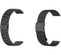 2 bracciali da 22 mm, compatibili con Amazfit T-Rex 3 Pro, 44 mm/48 mm, cinturino in rete, in acciaio inox, cinturino di ricambio per business Bands