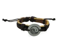 2 bracciali neri in pelle feng shui braccialetto da surfista braccialetto...