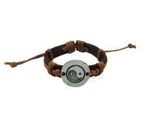 2 bracciali neri in pelle feng shui braccialetto da surfista braccialetto...