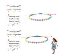 2 bracciali per bambini e bambine, set di braccialetti per l'inizio della scuola, ideali come regalo per il primo giorno di scuola, per l'inizio della scuola, per decorare il sacchetto della scuola