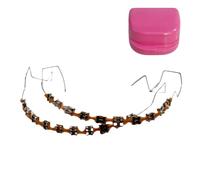 2 bretelle dentali finte, decorazione colorata per denti con fili metallici e scatola, oggetti di scena per studenti di odontoiatria, ortodontisti per spiegare