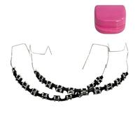 2 bretelle dentali finte, decorazione colorata per denti con gancio con fili metallici per studenti di odontoiatria per esercitarsi